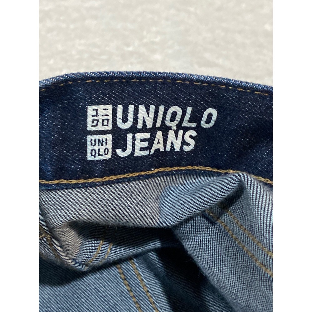 Uniqlo Mens Slim Fit Selvedge Jeans Indigo Blue Stretch 31x32 321-160114 - Picture 8 of 11